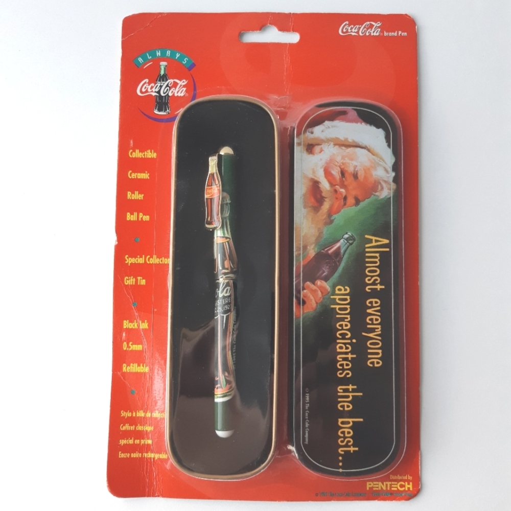 Coca-Cola pen in collector's gift tin - Santa